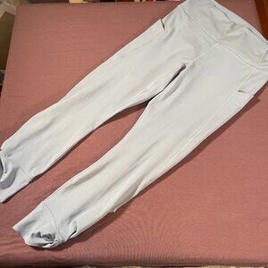 Fabletics Pureluxe light blue leggings with pockets - detail ankle - size medium